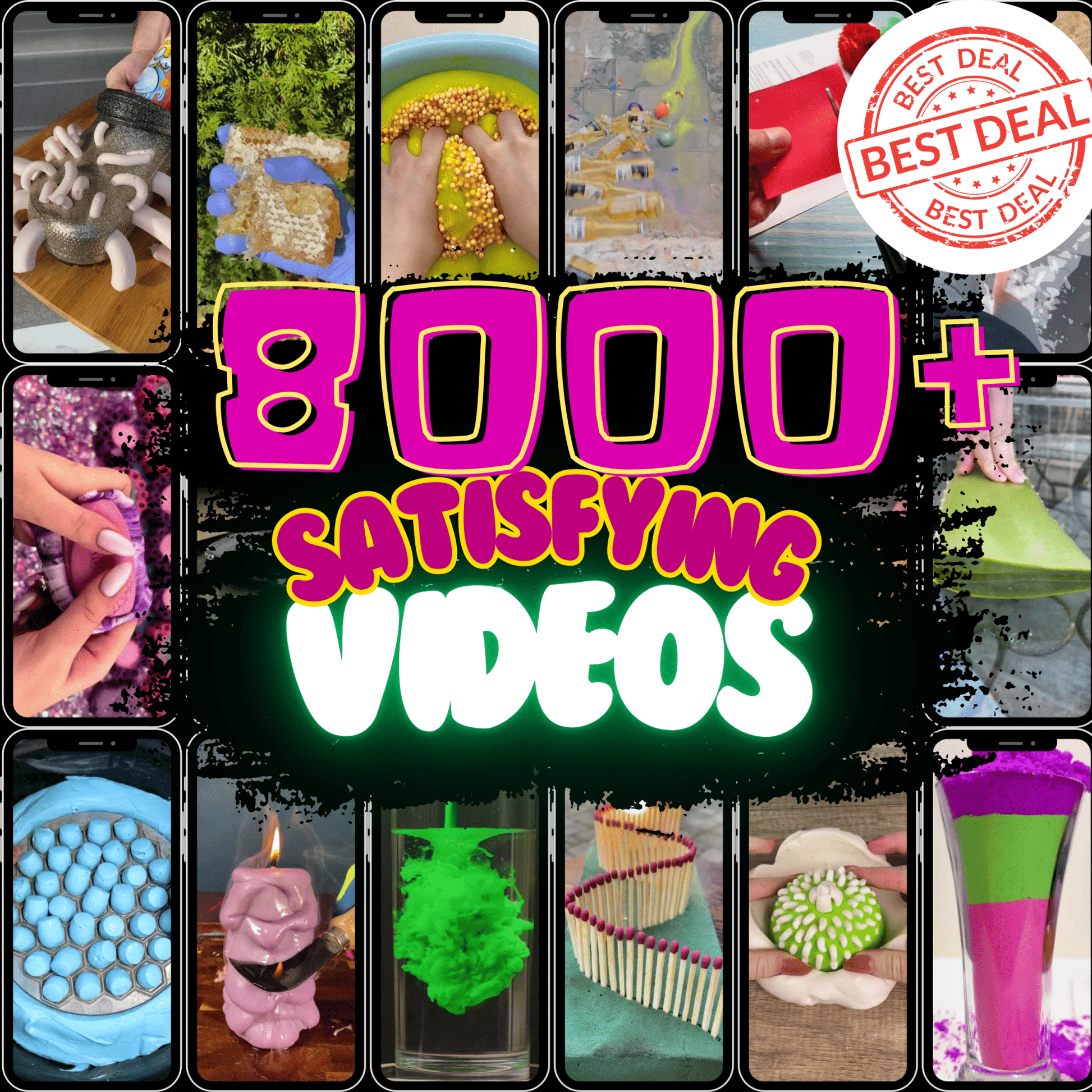 8,000+ Satisfying/ASMR Viral Reels/Tiktok/Shorts Slime Viral Videos - Mindshift Masterz