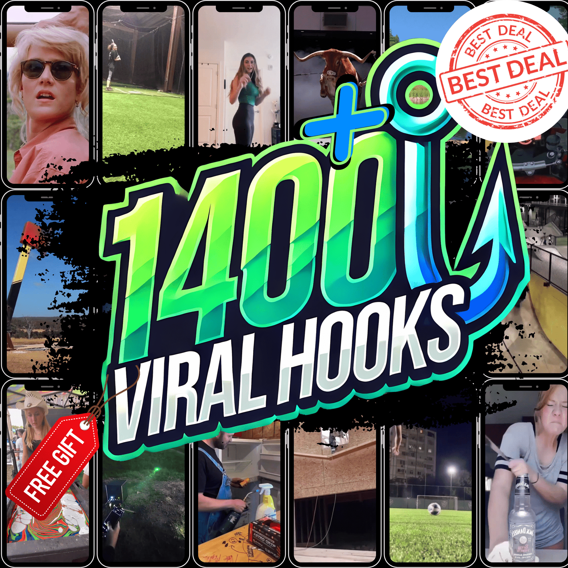 Ultimate 1400+ Viral Video Hooks Pack for TikTok & Reels - Mindshift Masterz