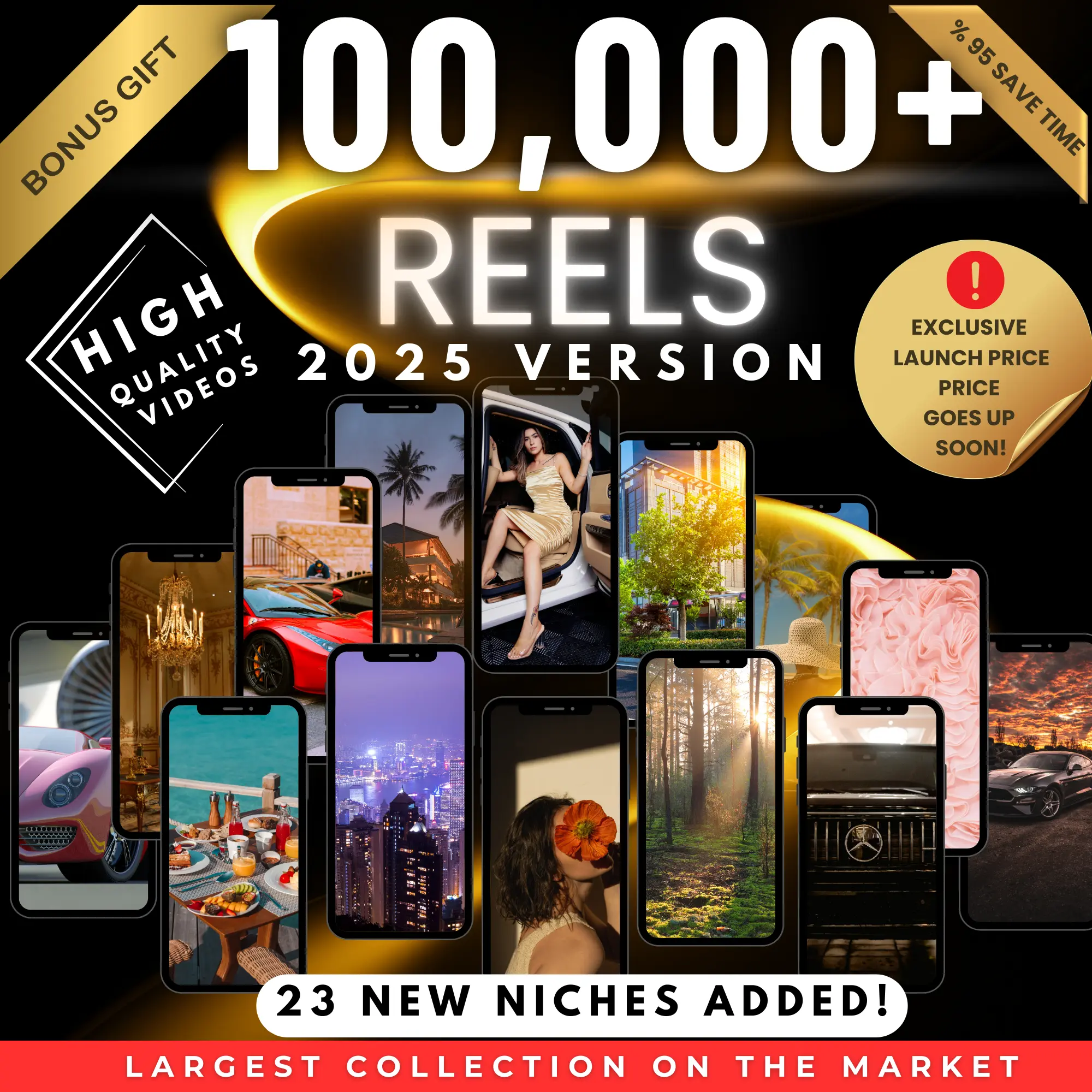 100K Viral Reels Library: Faceless Content + PLR/MRR Rights