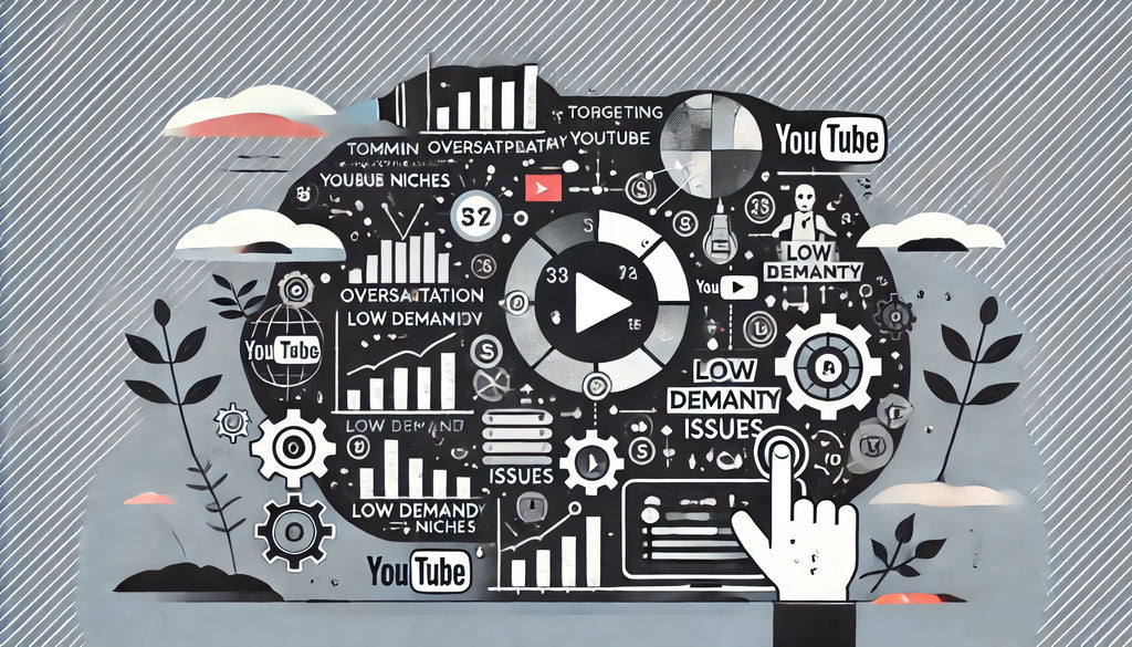 An infographic depicting common mistakes in YouTube niche selection