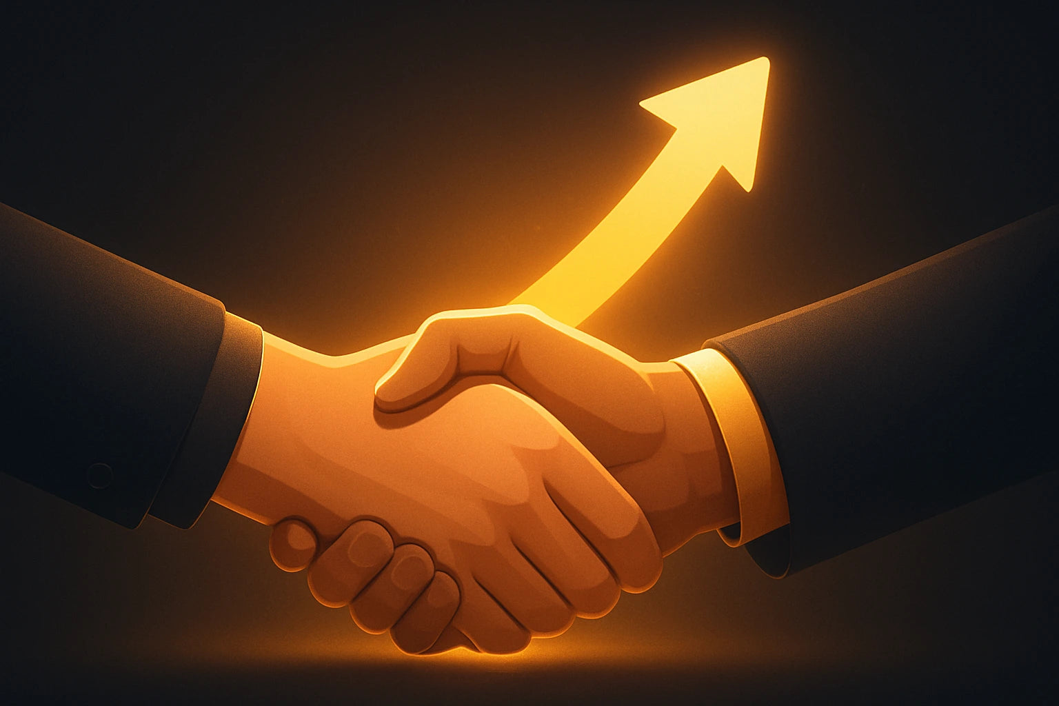 Handshake illustration symbolizing mentorship and guaranteed results